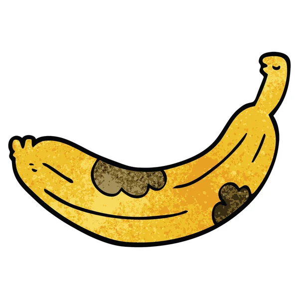 Dessin Animé Doodle Tournant Banane — Image vectorielle