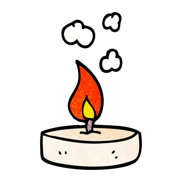 Cartoon Doodle Small Candle — Stock Vector