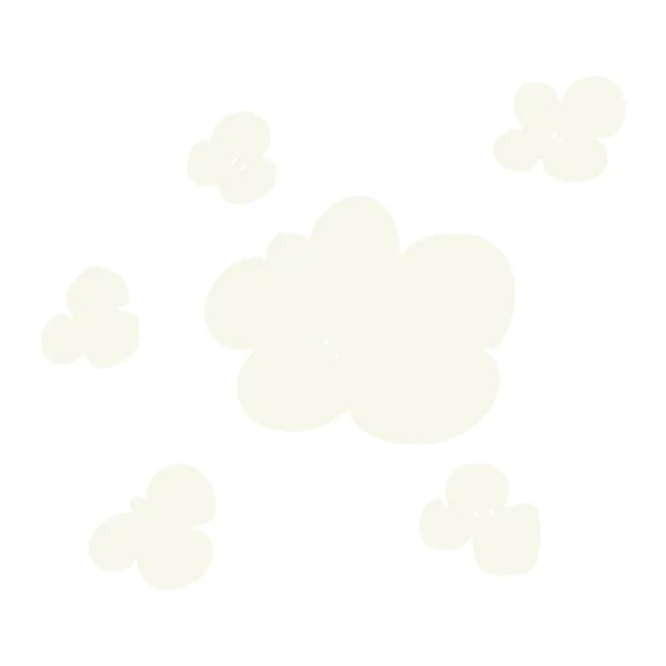 Ilustración Color Plano Nubes Vapor — Vector de stock