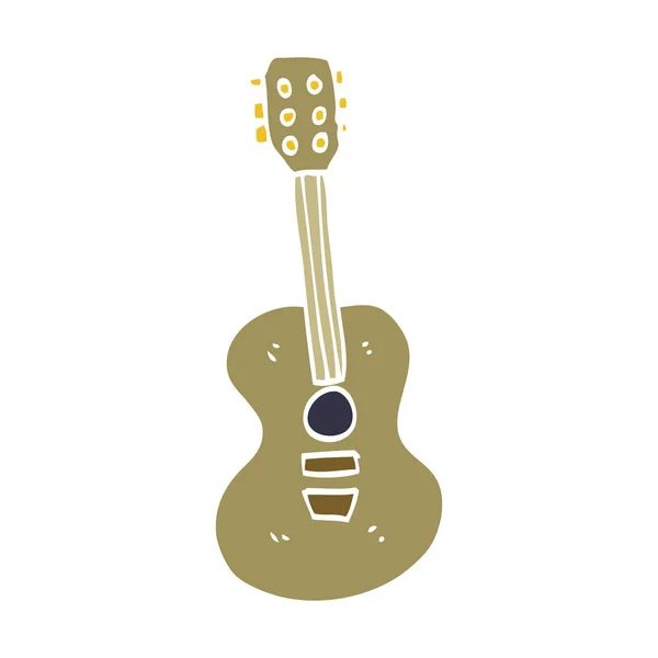 Dibujos Animados Garabato Vieja Guitarra — Vector de stock