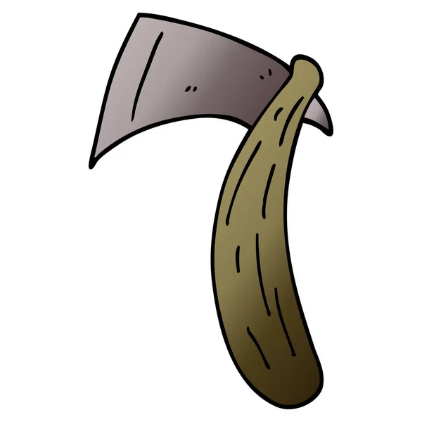Dessin Animé Doodle Hache Viking — Image vectorielle