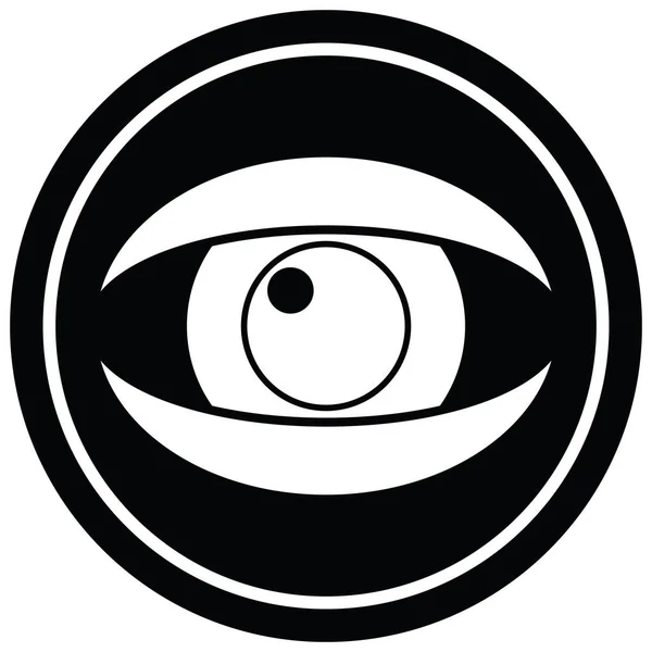 Staring Oko Okrągły Symbol Wektor Graficzny — Wektor stockowy