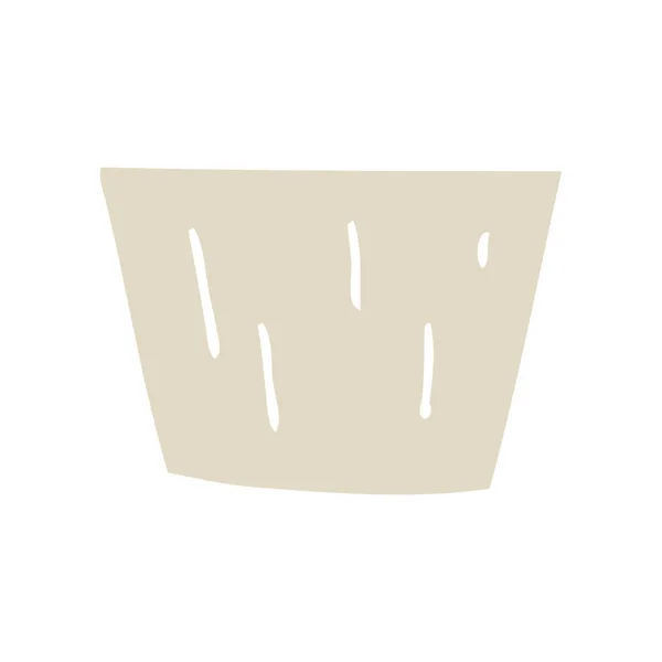 Plochý Barevný Styl Kreslených Muffin Pot — Stockový vektor
