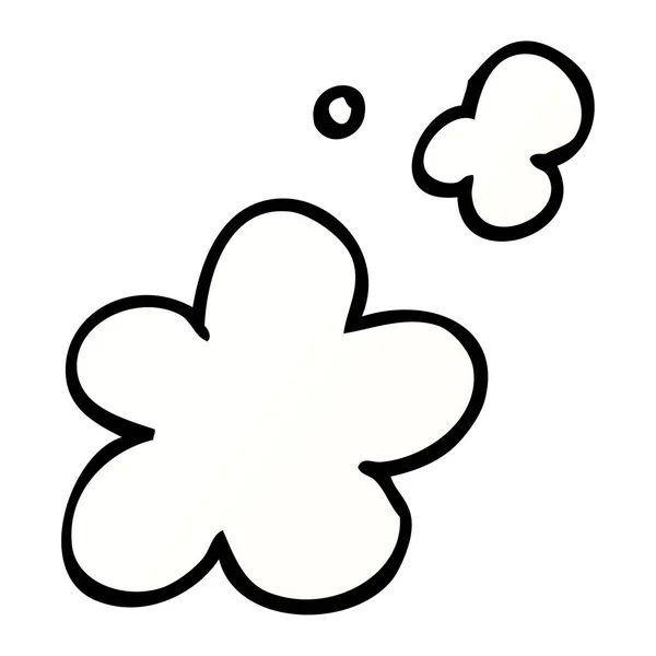 Vector Kleurovergang Illustratie Cartoon Rook Wolken — Stockvector