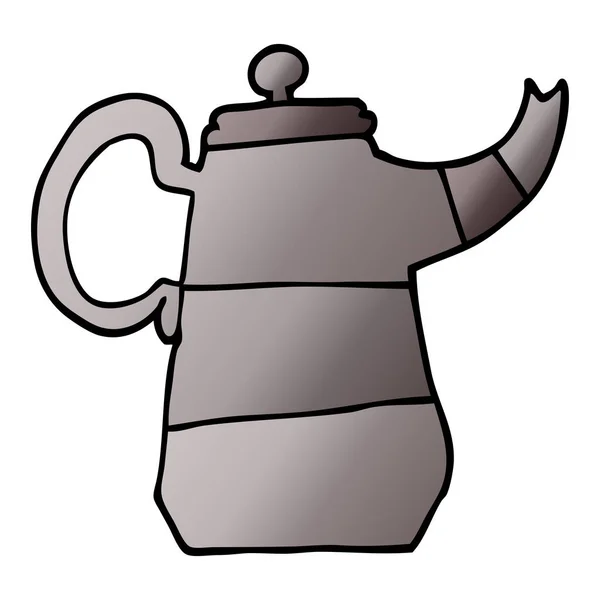 Мультяшний Каракулі Старий Чайник — стоковий вектор