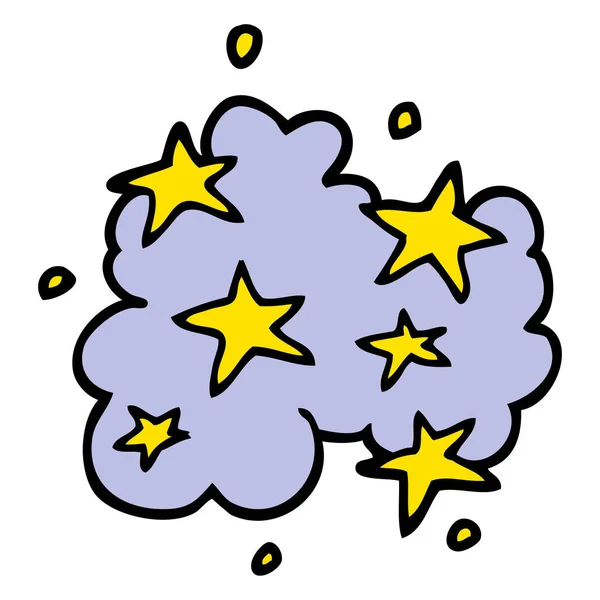 Kreskówka Doodle Magiczna Chmura — Wektor stockowy