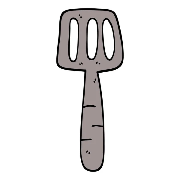 Dessin Animé Doodle Nourriture Spatule — Image vectorielle