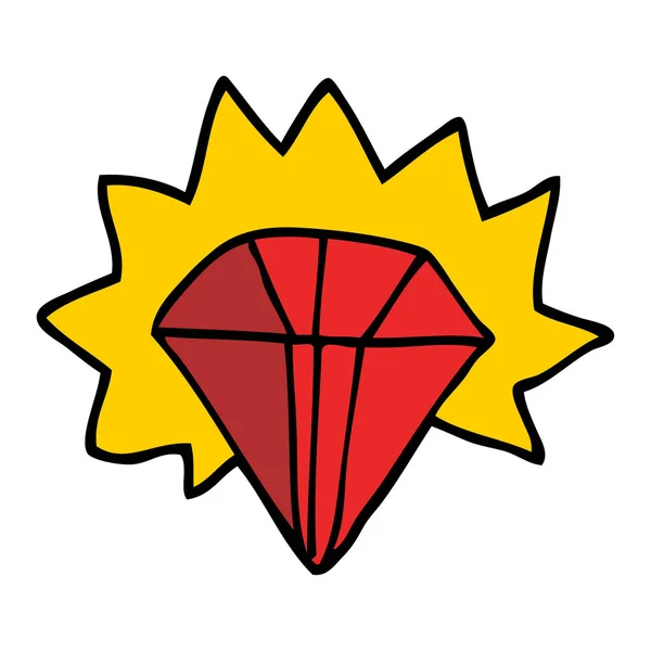 Cartoon Doodle Reus Ruby — Stockvector