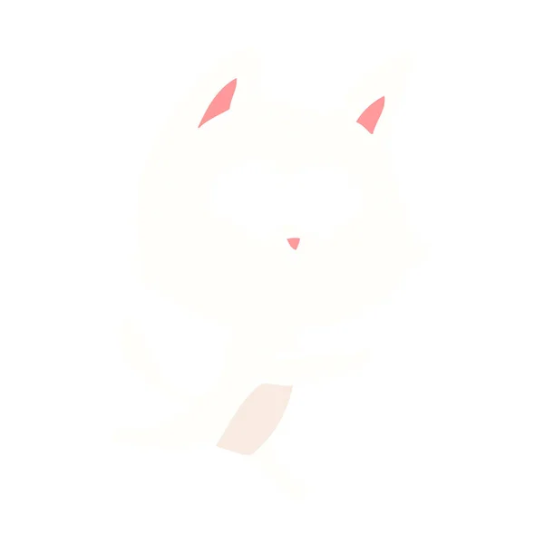 平板彩色动画片猫运行 — 图库矢量图片