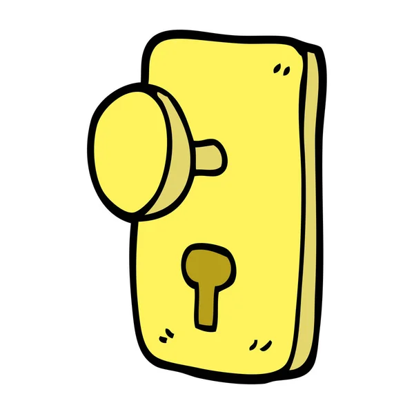 Cartoon Doodle Door Handle — Stock Vector