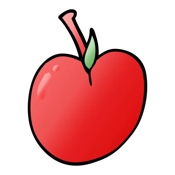 リンゴの漫画落書き — ストックベクタ