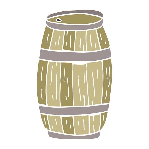 Barril Cerveja Doodle Desenhos Animados —  Vetores de Stock