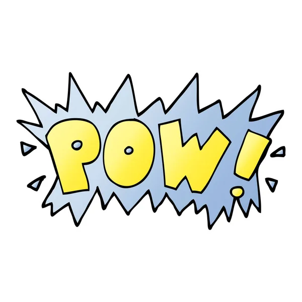 Cartoon Doodle Word Pow — Stock vektor