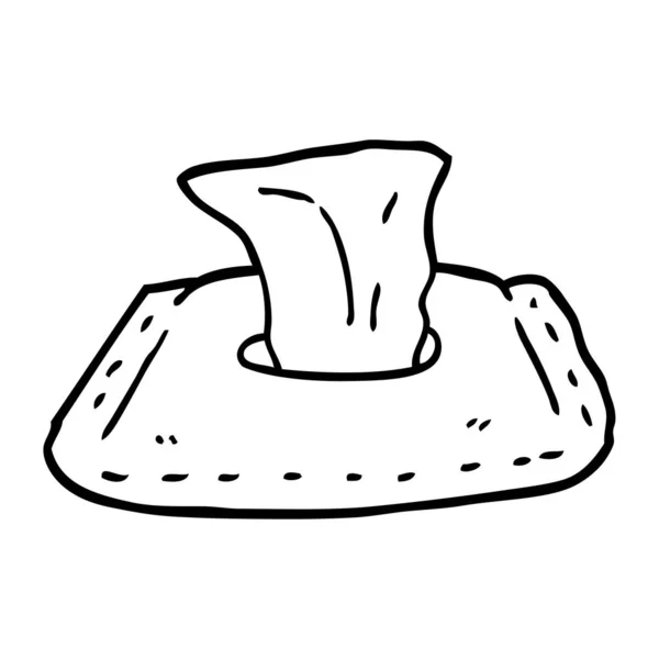 Dessin Ligne Lingettes Toilette Dessin Animé — Image vectorielle
