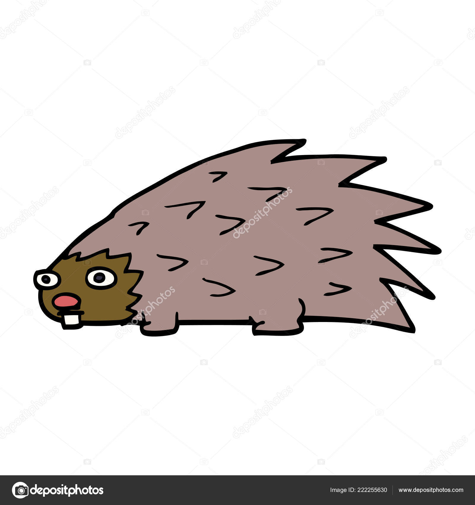 Cartoon Doodle Spiky Hedgehog Stock Vector Image by ©lineartestpilot ...