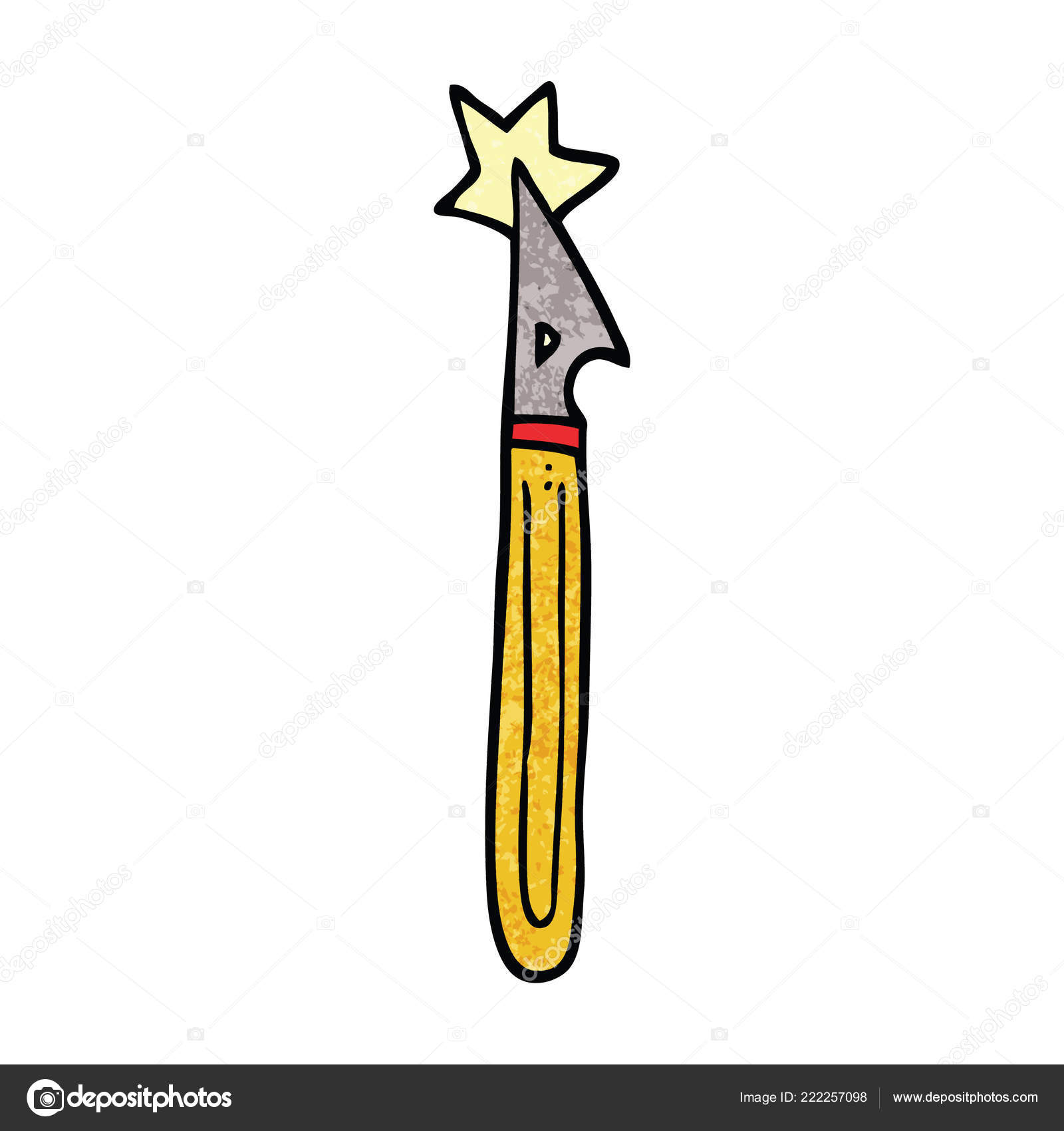  Dessin  Anim  Doodle Couteau Artisanal image vectorielle 