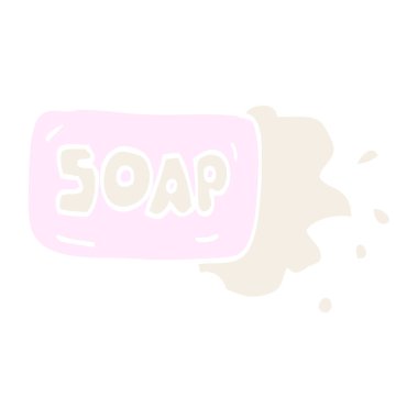 çizgi film doodle kalıp sabun