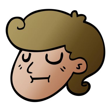 çizgi film doodle bir kızlar yüz