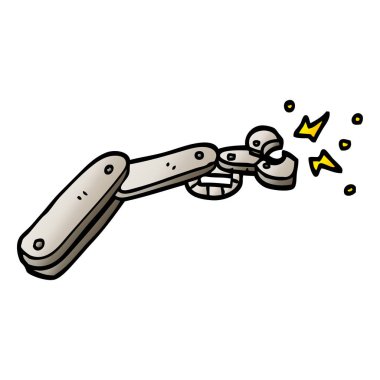 vektör degrade illüstrasyon karikatür robot kol