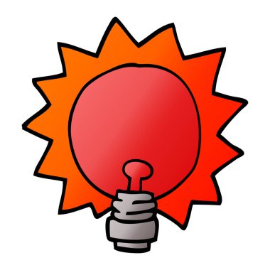 çizgi film doodle ampul