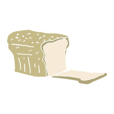 düz renk illüstrasyon ekmek