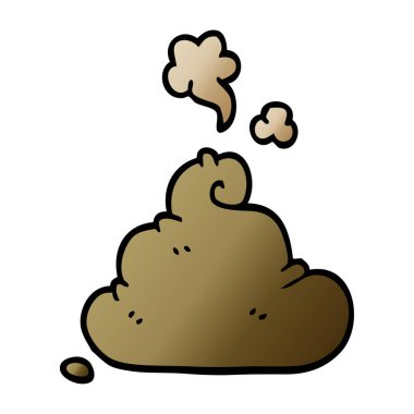 çizgi film doodle kaka beyaz arka plan üzerinde