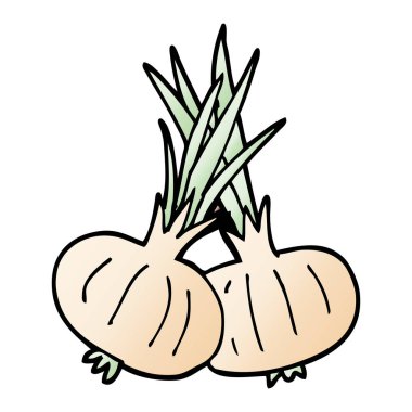 çizgi film doodle beyaz zemin üzerine soğan