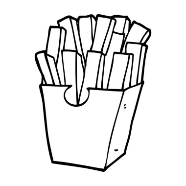 çizim karikatür yemek patates kızartması