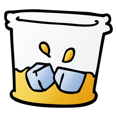 çizgi film cam bardak içki doodle