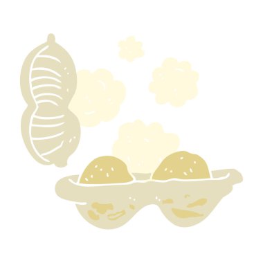 düz renk illüstrasyon fıstık