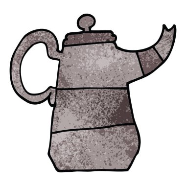 çizgi film doodle eski su ısıtıcısı