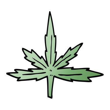 çizgi film doodle marihuana yaprağı