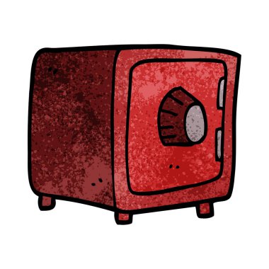 çizgi film doodle kilitli kasa