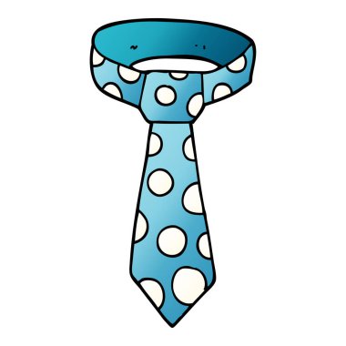 çizgi film doodle desenli kravat