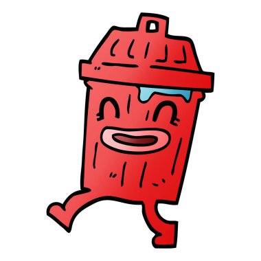 çizgi film doodle atık kutusu