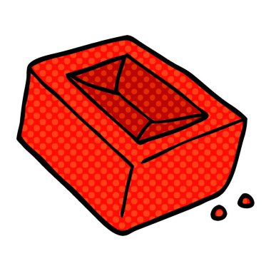 çizgi film doodle kırmızı tuğla