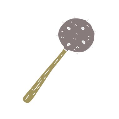 düz renk tarzı çizgi film topuz