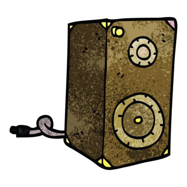 çizgi film doodle retro hoparlör