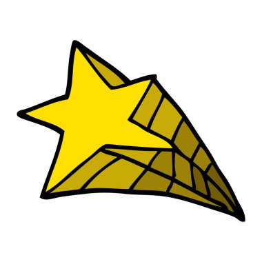 çizgi film doodle kayan yıldız