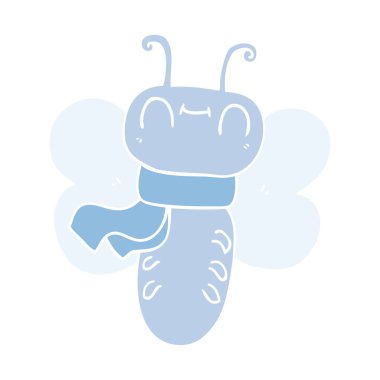 komik düz renk stil karikatür kelebek