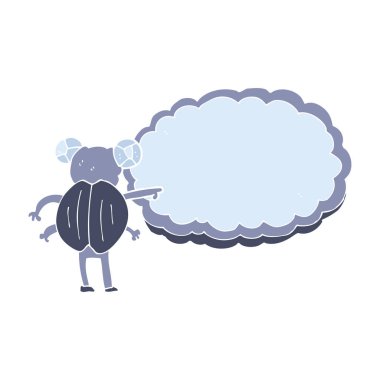 işaretleme böcek düz renkli çizimi