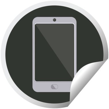 cep telefonu grafik vektör çizim dairesel etiket