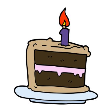 çizgi film doodle Doğum günü pastası