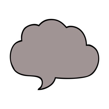 çizgi film doodle gri konuşma balonu