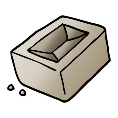 çizgi film doodle tuğla vektör çizim