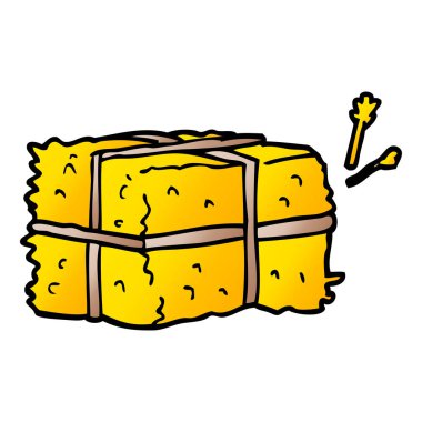 çizgi film doodle balya saman