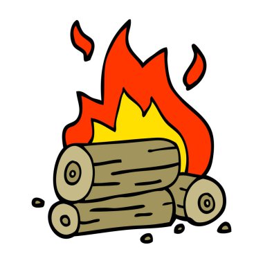 çizgi film doodle yanan günlükleri