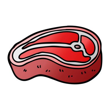 çizgi film doodle lezzetli biftek