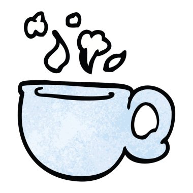 çizgi film doodle dumanı tüten Kupası