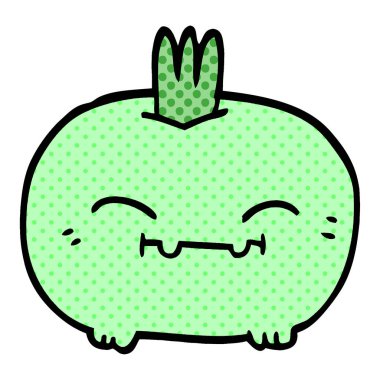 çizgi film doodle mutlu kök sebze